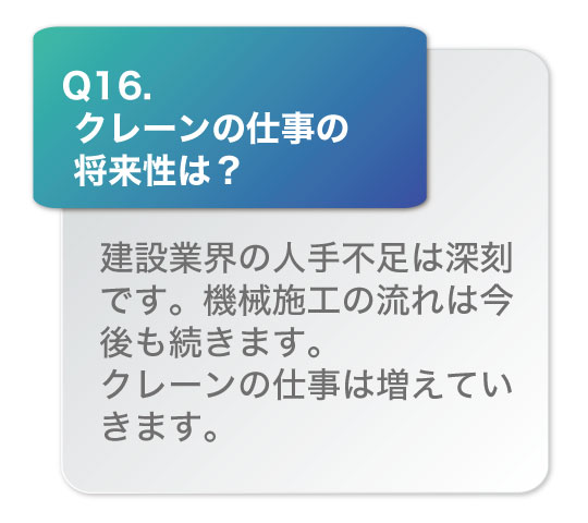 クレーンの仕事の将来性は？建設業界の人手不足は深刻です。機械施工の流れは今後も続きます。クレーンの仕事は増えていきます。